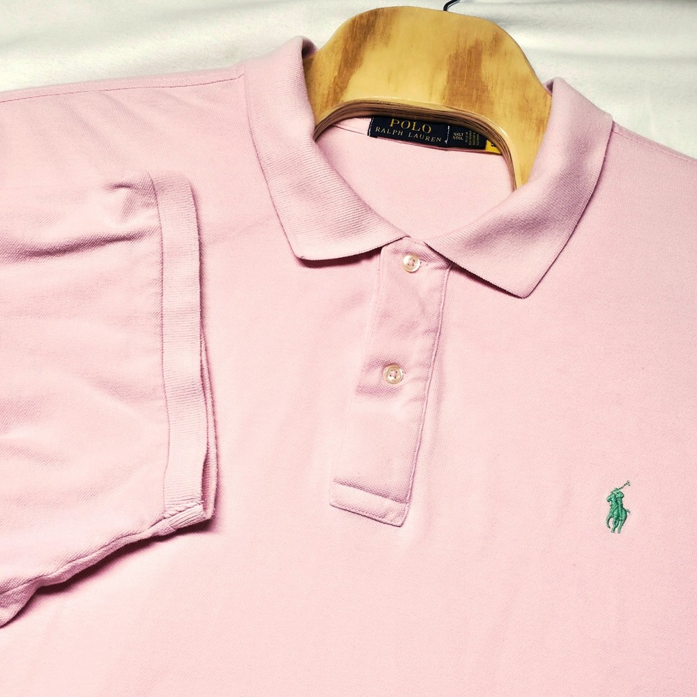 Polo Ralph Lauren Polo Shirt Men's 5XLT Pink Short Sleeve Cotton Pony Logo